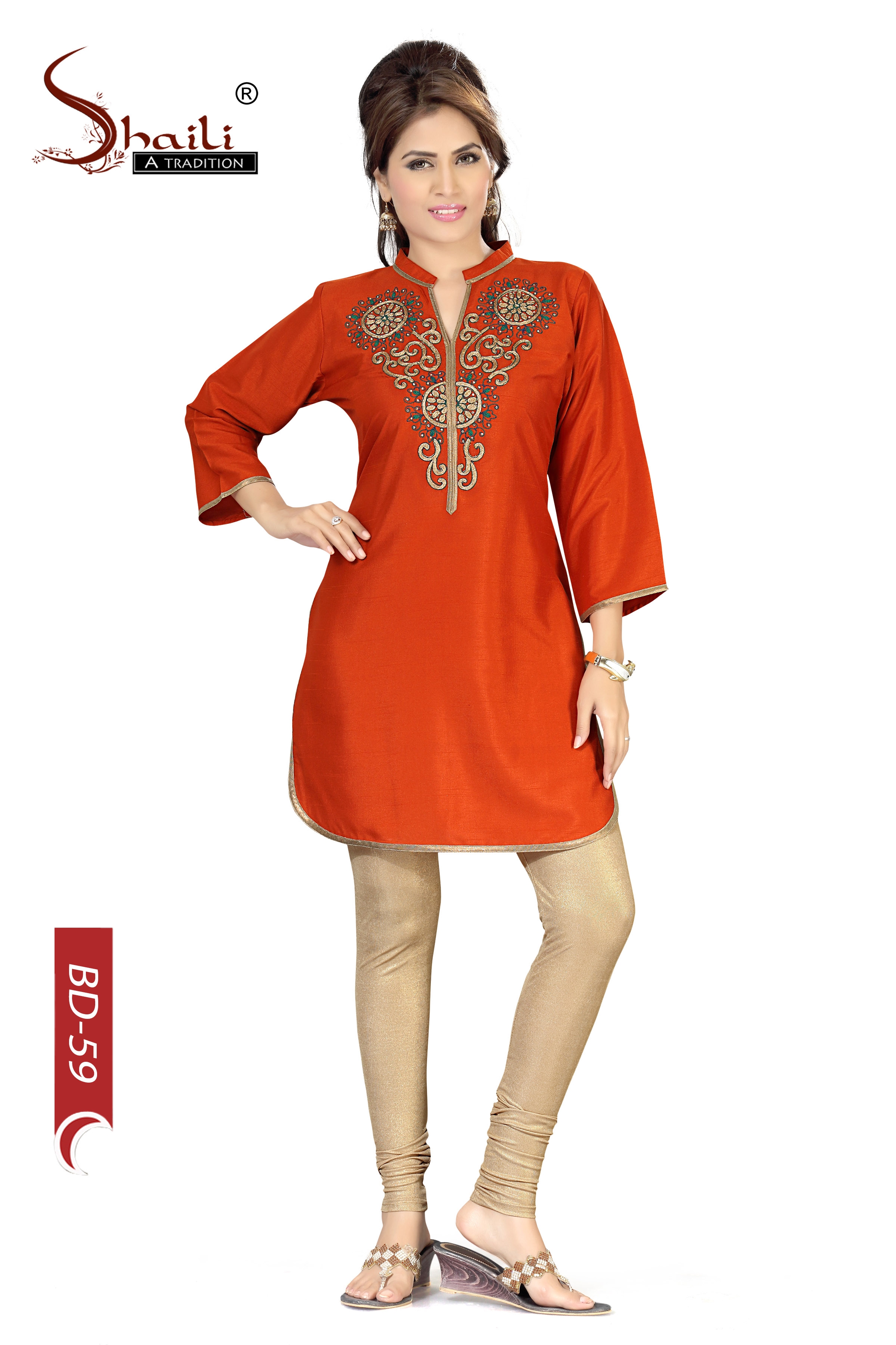 women's short kurta tops