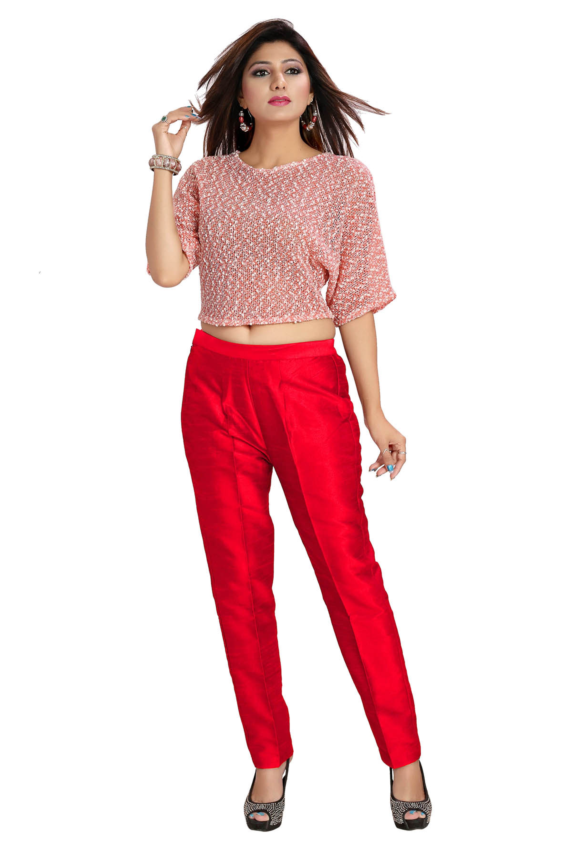 red cigarette pants