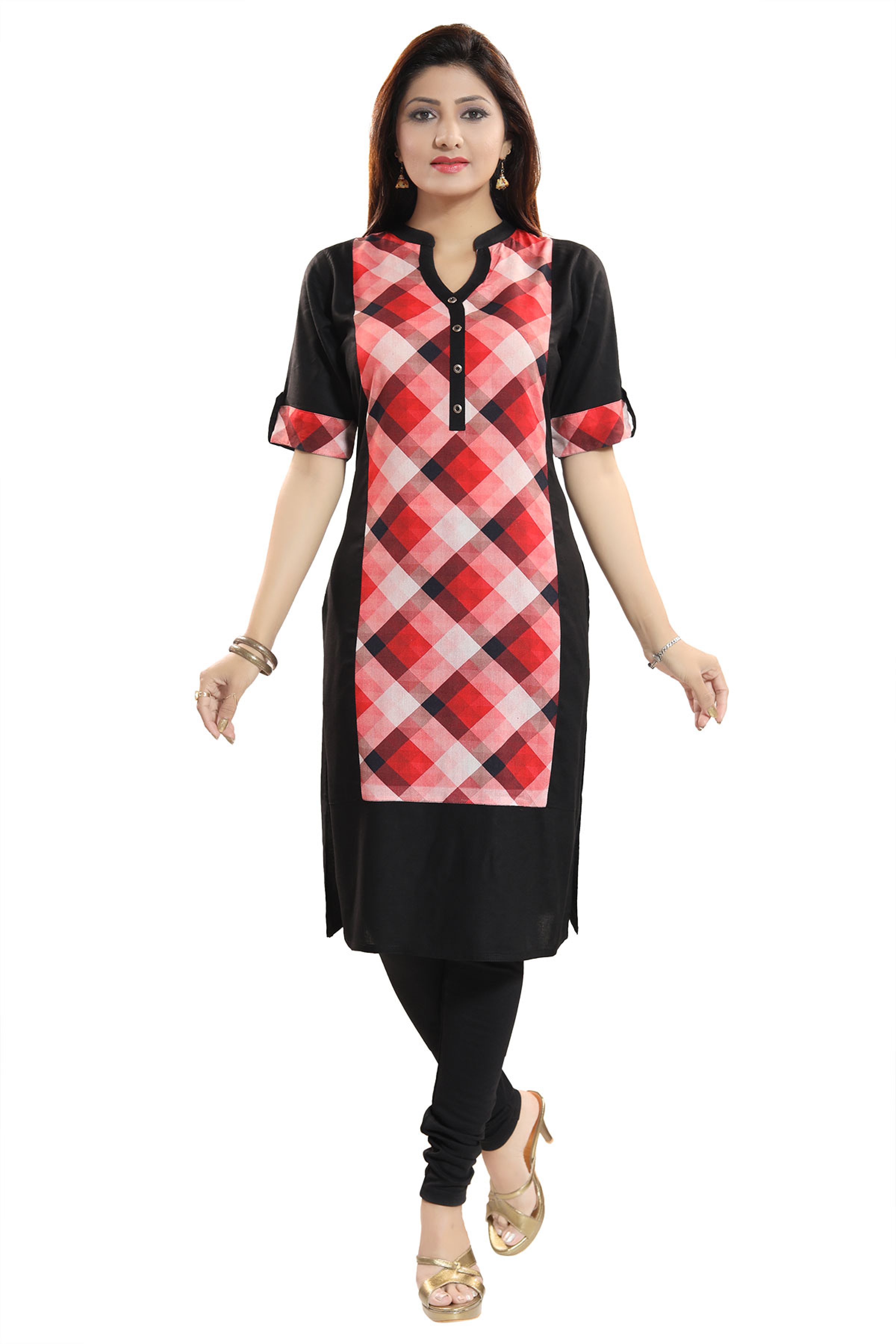 rayon long kurti design