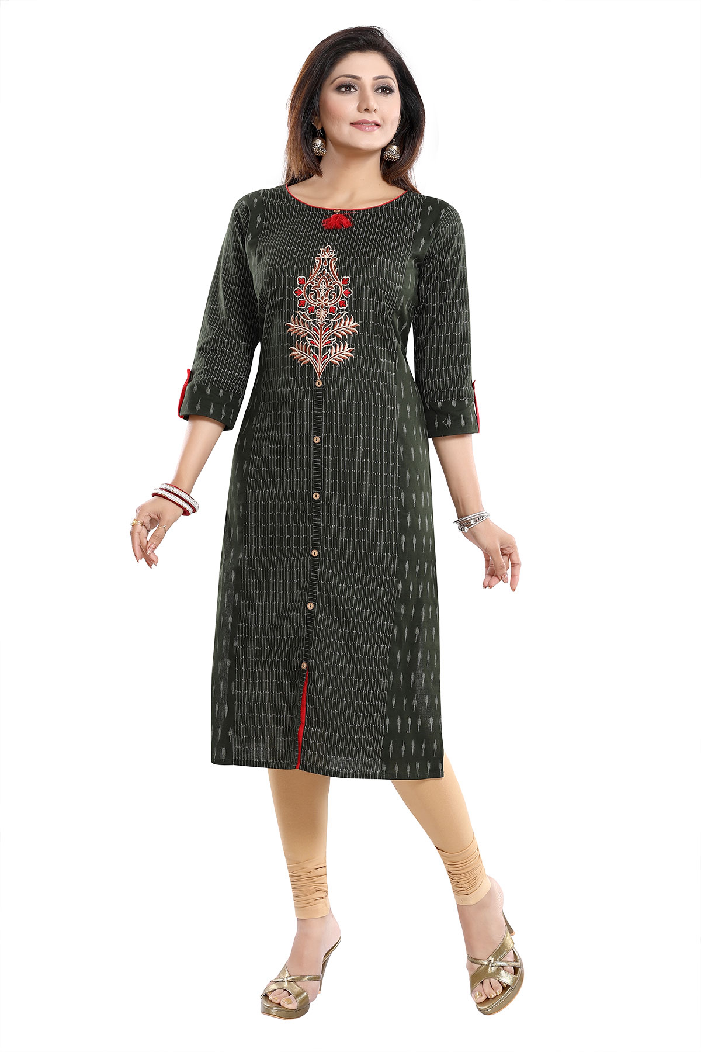 Designer Cotton Kurti With Embroidery