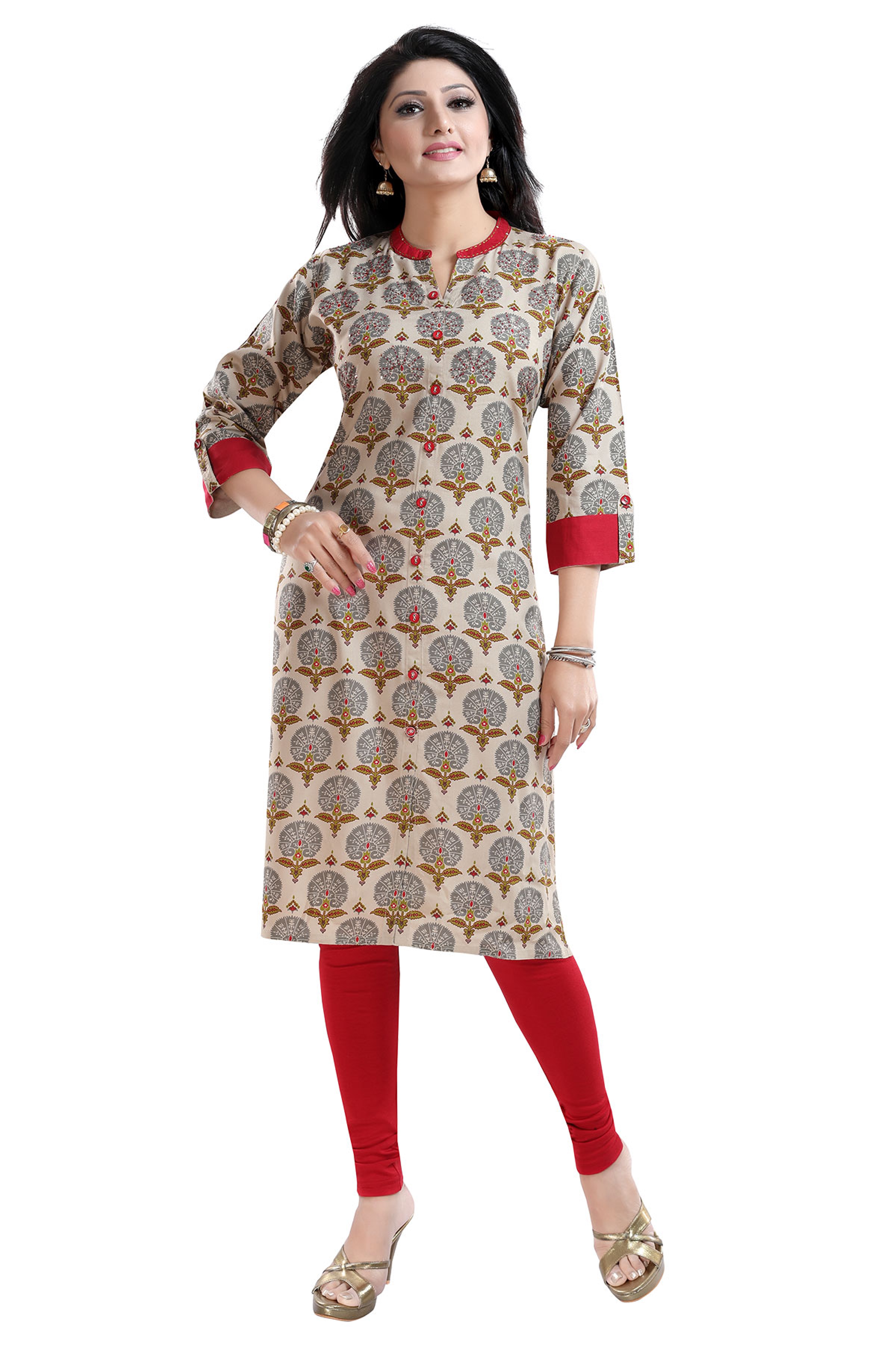 rayon long kurti design
