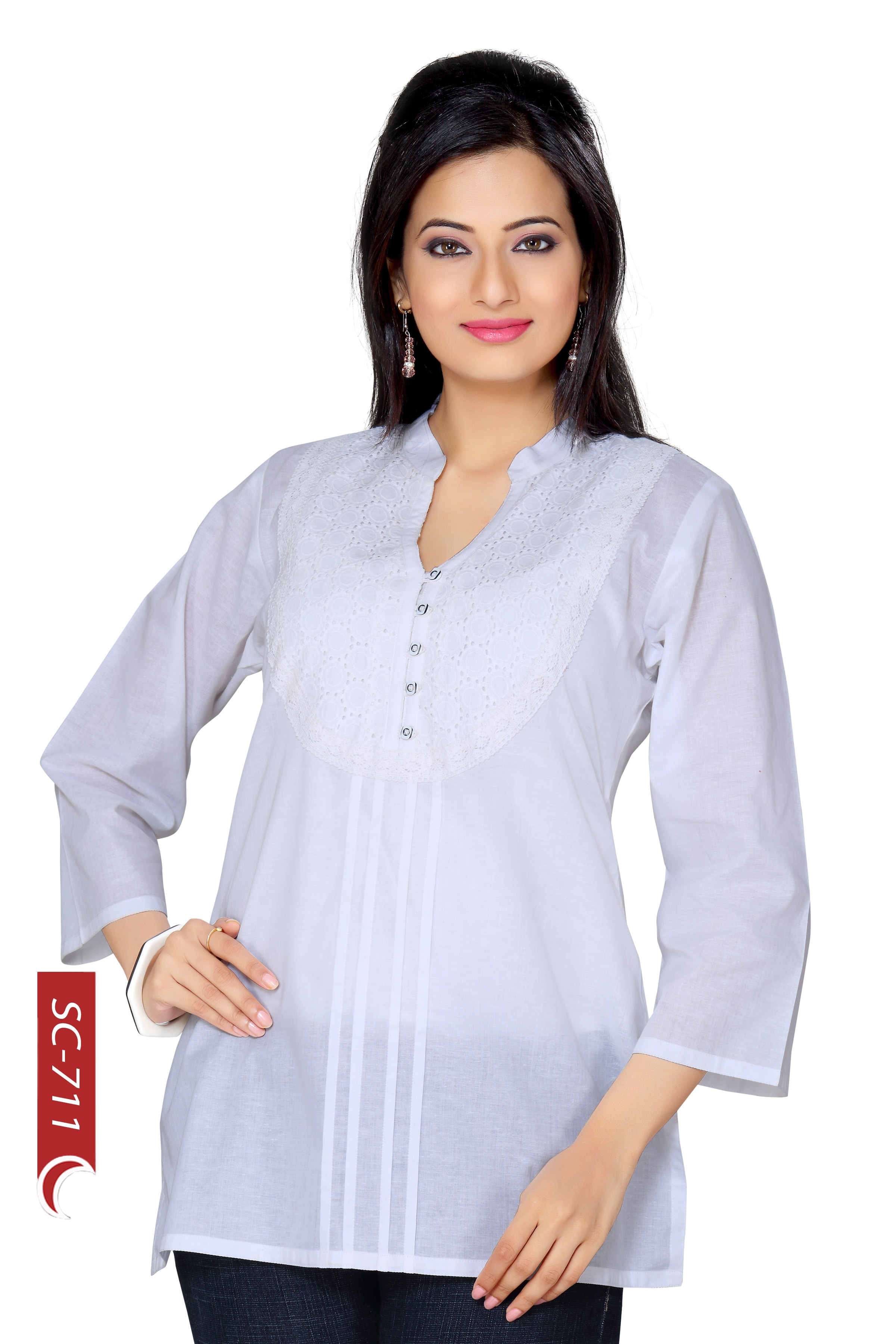 The Basic White Kurta with A Designer Chicken Yolk