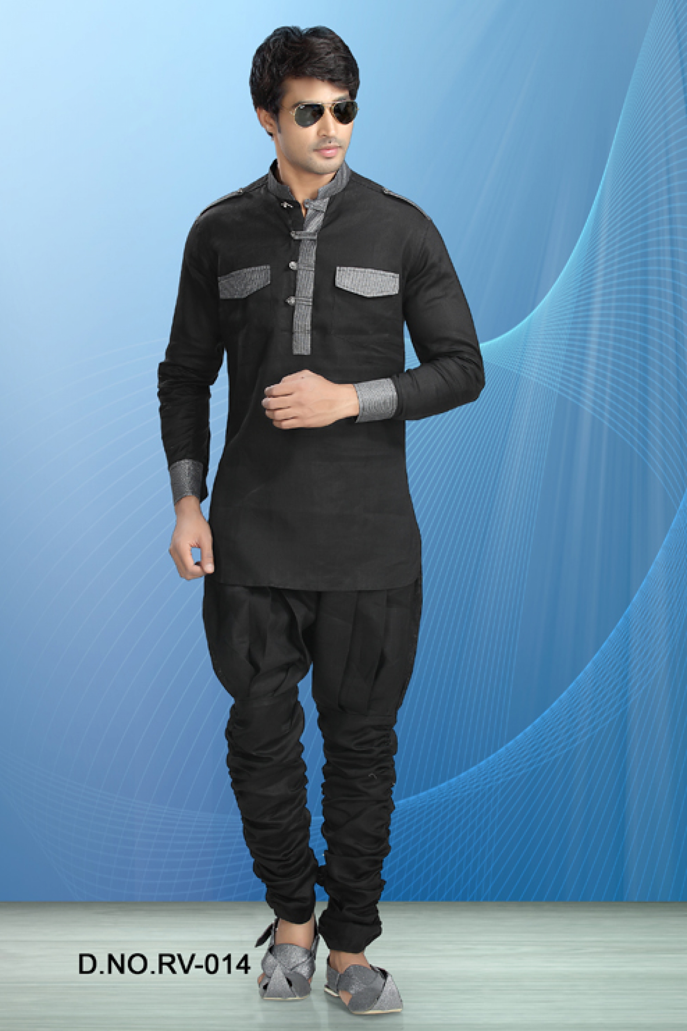 black kurta outfit men