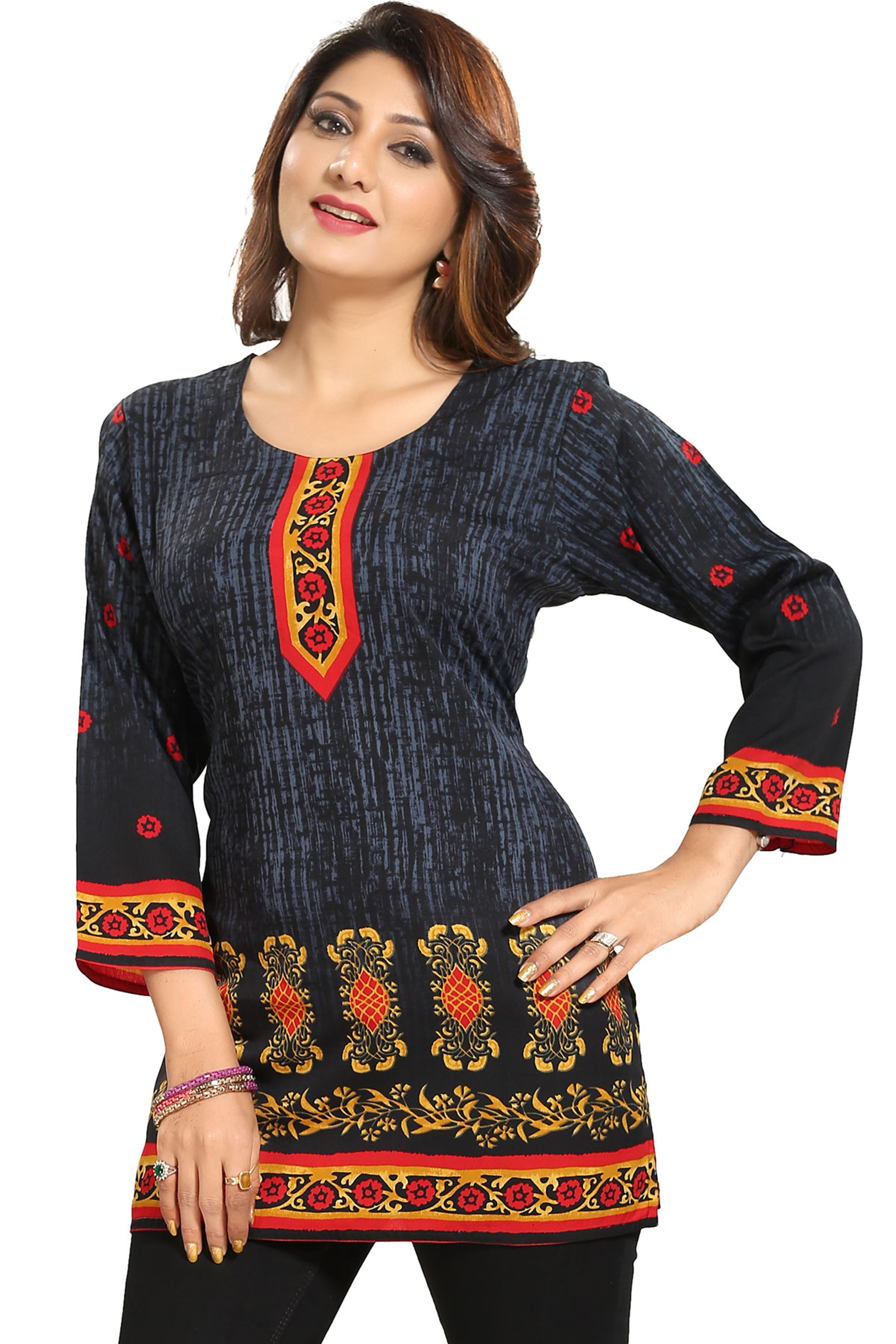 Cynosure Casual Printed Short Tunic for Women